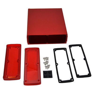 EXN-23366-RDP by Bud Industries - BOX ALUM IR RED/RED 8.23""L X 7""W