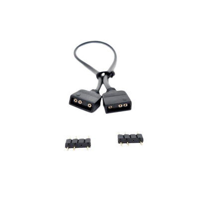 F04-01ARGB-30 by Micro Connectors, Inc. - 30cm ARGB Ext Cable w/2 Male Pin