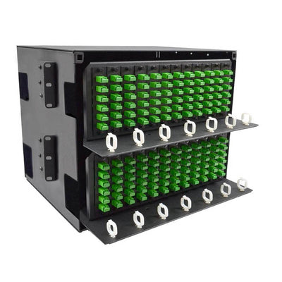 F1RM8RU24X by Fiber Instrument Sales - RACK CABINET ALUM 14X17X14 BLK