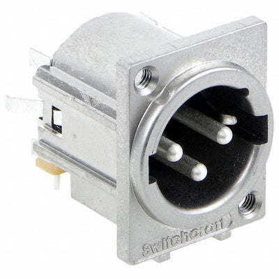 F3MRAF by Switchcraft Inc. - CONNECTOR RECPT MALE XLR 3P SILV SLDR