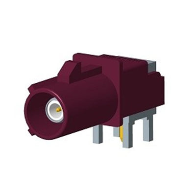 FA1-NDRP-PCB-8 by Amphenol RF - CONNECTOR FAKRA PLUG R/A 50 OHM PCB