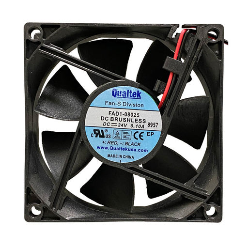 FAD1-08025CBKW12-A by Qualtek - FAN AXIAL 80X25MM 12VDC WIRE
