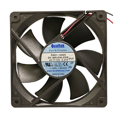 FAD1-12025CBLW12 by Qualtek - FAN AXIAL 120X25.5MM 12VDC WIRE