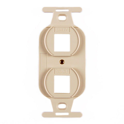 FP106MF2-I by HellermannTyton - MOD FRAME SNGL GANG 2PORT IVORY
