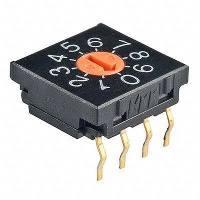 FR01FR10P-W-S by NKK Switches - SWITCH ROTARY DIP BCD 100MA 5V