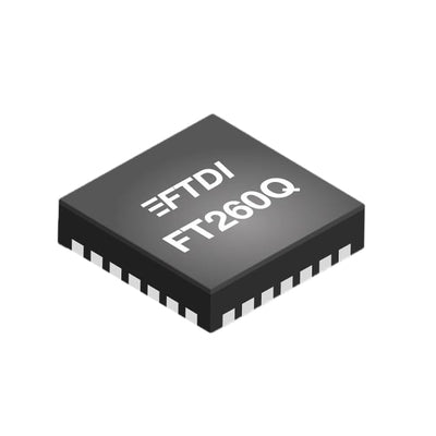FT260Q-T by FTDI, Future Technology Devices International Ltd - IC BRIDGE USB TO UART/I2C 28WQFN
