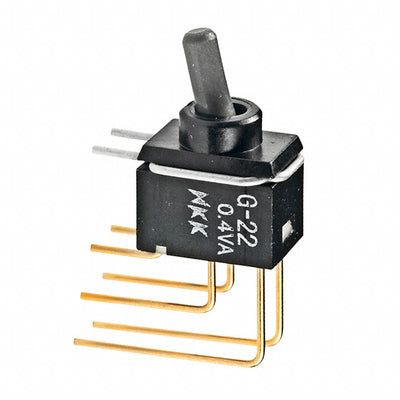G22AV by NKK Switches - SWITCH TOGGLE DPDT 0.4VA 28V