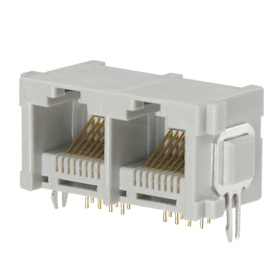 GAX-2-88-50 by Kycon, Inc. - GANGJACK 2PORT RT< 8P8C GREY 50U