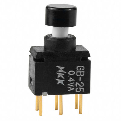 GB25AP-XA by NKK Switches - PUSH SWITCH DPDT 0.4VA 28V