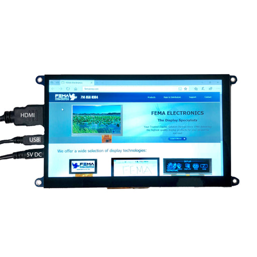 GM1024600S-70-TIX2-HTGG-HDMI-KIT by FEMA Electronics - LCD DISP TFT 7.0"" 1024X600