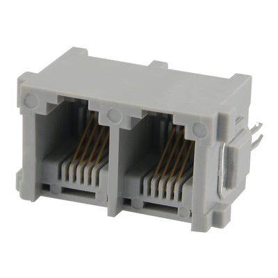 GPX-2-64-50 by Kycon, Inc. - GANGJACK-2PORT-PERPEND-6P4C GREY