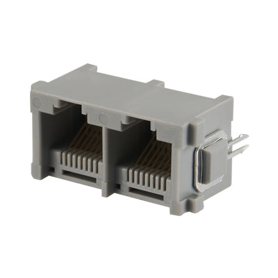 GPX-2-88 by Kycon, Inc. - GANGJACK-2PORT-PERPEND-8P8C GREY