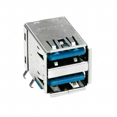 GSB311231HR by Amphenol ICC (Commercial Products) - CONNECTOR RECPT USB3.0 A STACK PCB R/A