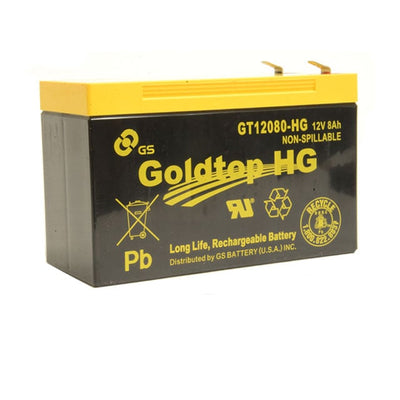 GT12080 by Gold Top - 12V, 8 AH SLA