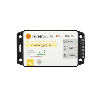 GV-5-LI-14.2V by Genasun - 5A SOLAR CHARGER MPPT 4S LIFEPO4