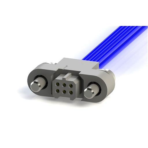 HA222H6Q06V16F300 by Nicomatic - FEM WIRED 6POS 300MM AWG26 BLUE