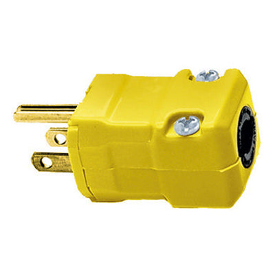 HBL5965VY by Hubbell Controls - VALISE PLUG, 15A 125V, 5-15P, YL