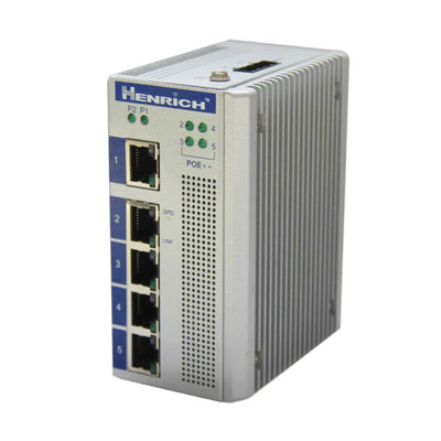 HES5A-4E60-VL by Henrich Electronics Corporation - DIN-RAIL UNMANAGED INDUSTRIAL ET
