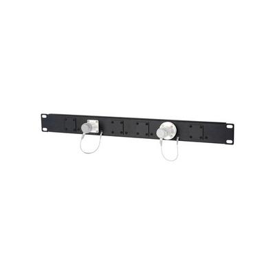 HF-1RU-06X by Camplex - 1RU 6-POS SMPTE FEEDTHRU PANEL