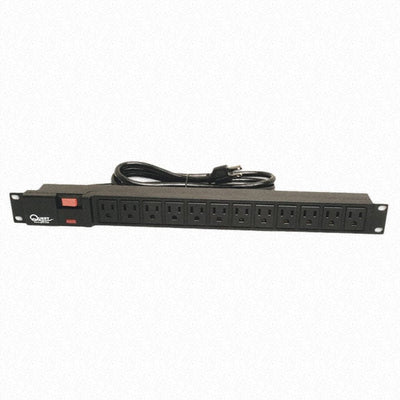 HPS-E12P by Quest Manufacturing Co. - HORIZONTAL RACK MNT SURGE STRIP