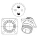 HV00RF15-54P by Amphenol Aerospace Operations - ALUMINUM FLANGE MOUNT, PIN CONTA