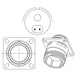 HV00RF19-59P by Amphenol Aerospace Operations - ALUMINUM FLANGE MOUNT, PIN CONTA