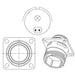 HV00RF23-59P by Amphenol Aerospace Operations - ALUMINUM FLANGE MOUNT, PIN CONTA
