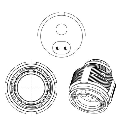 HV06RF19-59R by Amphenol Aerospace Operations - ALUMINUM PLUG, RADSOK CONTACTS