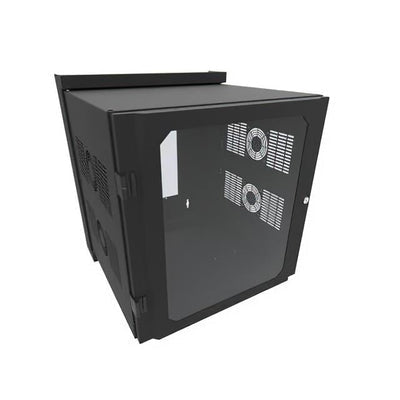 HWM2412U20WDBK by Hammond Manufacturing - 12U 24W 25.7D SWING OUT WALL CAB