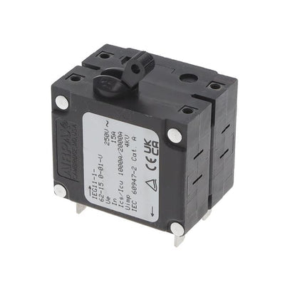 IEG11-1-62-15.0-01-V by Sensata-Airpax - CIR BRKR MAG-HYDR LEVER 15A