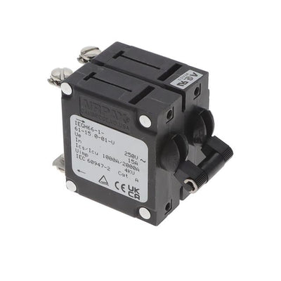 IEGH66-1-61-15.0-01-V by Sensata-Airpax - CIR BRKR MAG-HYDR LEVER 15A