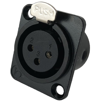 IO-XLR3-F-BK-JL by IO Audio Technologies - CONNECTOR RECPT FMALE XLR 3POS SOLDER