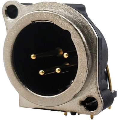 IO-XLR4-M-BH by IO Audio Technologies - B SERIES, 4 PIN XLR, MALE, HORIZ