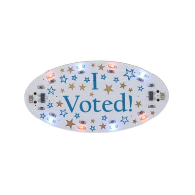 IVT-0002 by Alpenglow Industries - I VOTED BLINKY BADGE WEARABLE