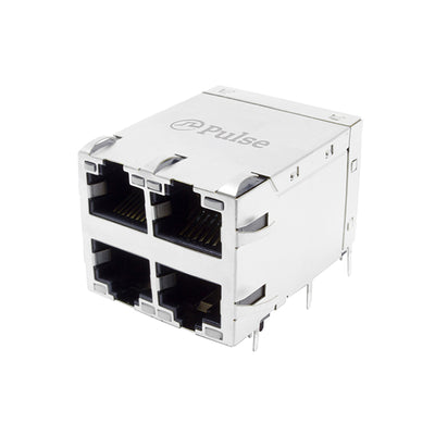 J0B-2014NL by Pulse Electronics - CONNECTOR JACK 4PORT 2.5G BASE-T PCB