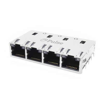 JT8-4000HL by Pulse Electronics - CONNECTOR JACK 4PORT 10G BASE-T PCB