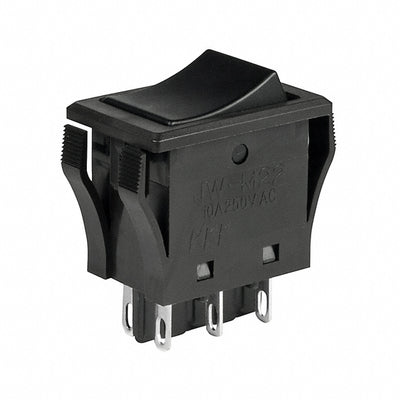 JWM22RAA/UCV by NKK Switches - ROCKER SWITCH DPDT10A 125V