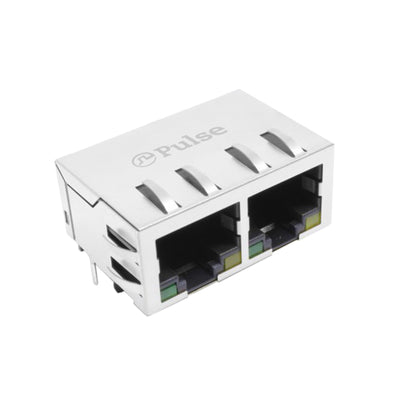 JXR8-1001NL by Pulse Electronics - CONNECTOR JACK 2PORT 100 BASE-T PCB