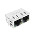 JXR8-1001NL by Pulse Electronics - CONNECTOR JACK 2PORT 100 BASE-T PCB