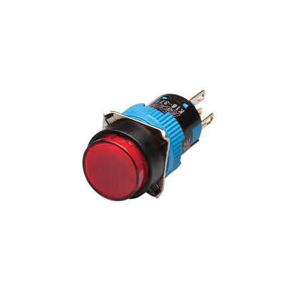 K16-211-R by Kacon - 16MM SWITCH PUSH ROUND SPDT RED