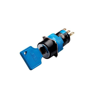 K16-611 by Kacon - 16MM KEY SELECTOR 2POS RND SPDT