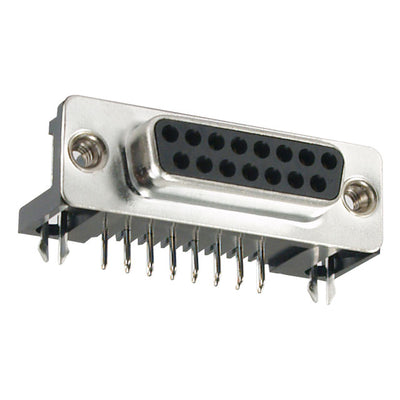 K22X-A15S-N by Kycon, Inc. - CONNECTOR D-SUB RCPT 15POS R/A SLDR
