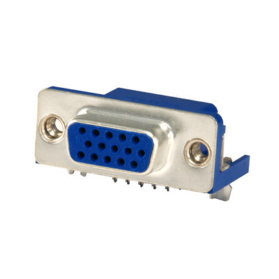 K61X-E15S-N-VESA by Kycon, Inc. - CONNECTOR D-SUB HD RCPT 15P R/A SLDR