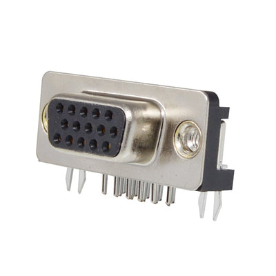 K61X-E15S-N by Kycon, Inc. - CONNECTOR D-SUB HD RCPT 15P R/A SLDR