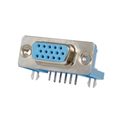 K66X-E15S-N-VESA by Kycon, Inc. - CONNECTOR D-SUB HD RCPT 15P R/A SLDR