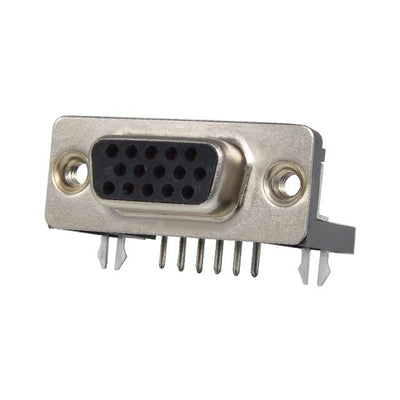 KF66X-E15S-N by Kycon, Inc. - CONNECTOR D-SUB HD RCPT 15P R/A SLDR