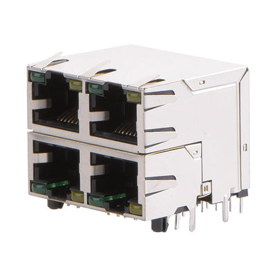 KRD-S-22-8-8-4-DN1 by KinnexA - CONNECTOR MOD JACK 4PORT 8P8C SHLD