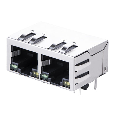 KRF-02P-0-D31-0A0 by KinnexA - CONNECTOR JACK 2PORT 10/100BASE-T PCB