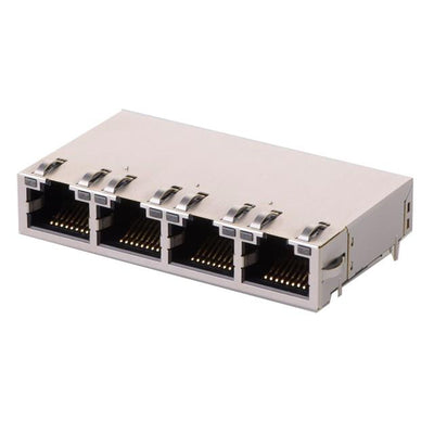 KRH-04F-V-HS5-679 by KinnexA - CONNECTOR JACK 4-PORT 1G BASE-T PCB