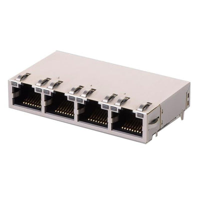 KRH-04F-V-SH1-679 by KinnexA - CONNECTOR JACK 4PORT 10+1G BASE-T PCB